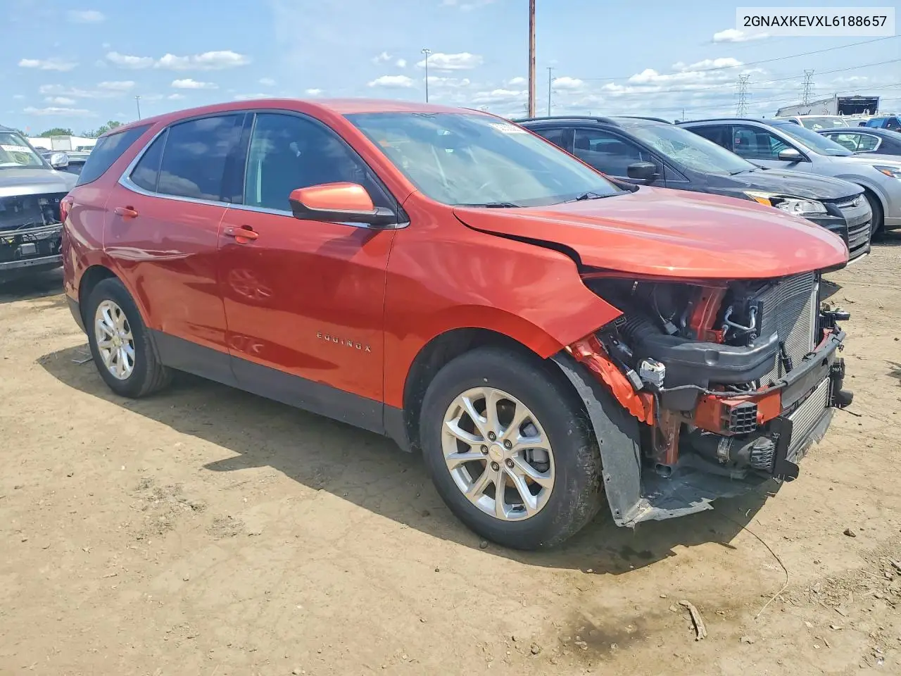 2020 Chevrolet Equinox Lt VIN: 2GNAXKEVXL6188657 Lot: 62052926