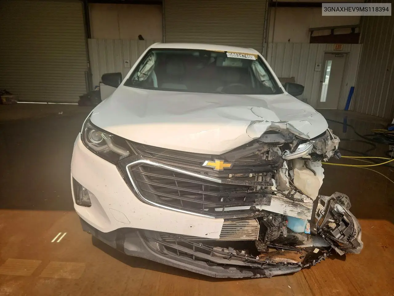 2021 Chevrolet Equinox Ls VIN: 3GNAXHEV9MS118394 Lot: 58634746