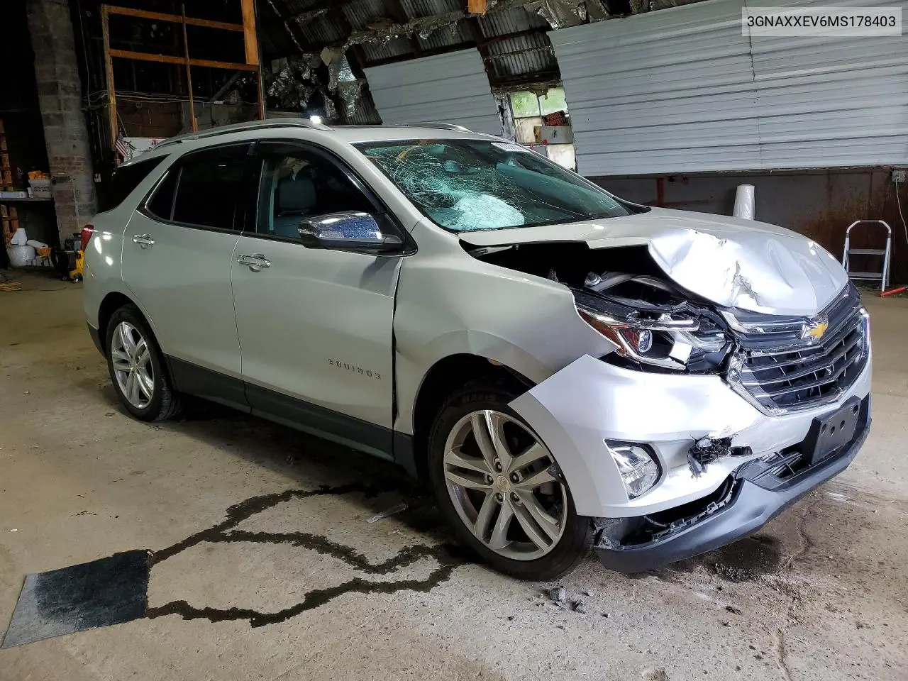 2021 Chevrolet Equinox Premier VIN: 3GNAXXEV6MS178403 Lot: 61897666