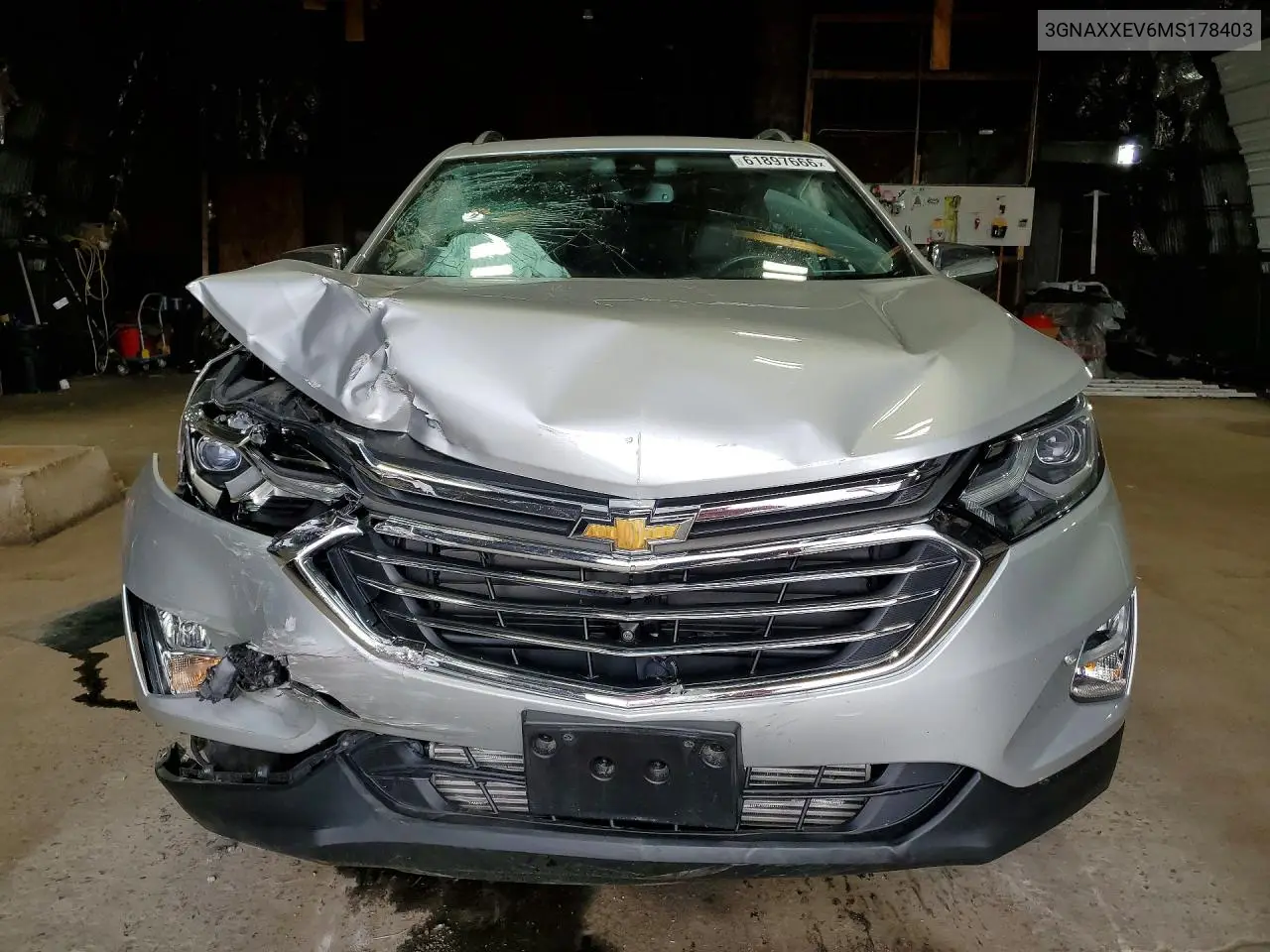 2021 Chevrolet Equinox Premier VIN: 3GNAXXEV6MS178403 Lot: 61897666