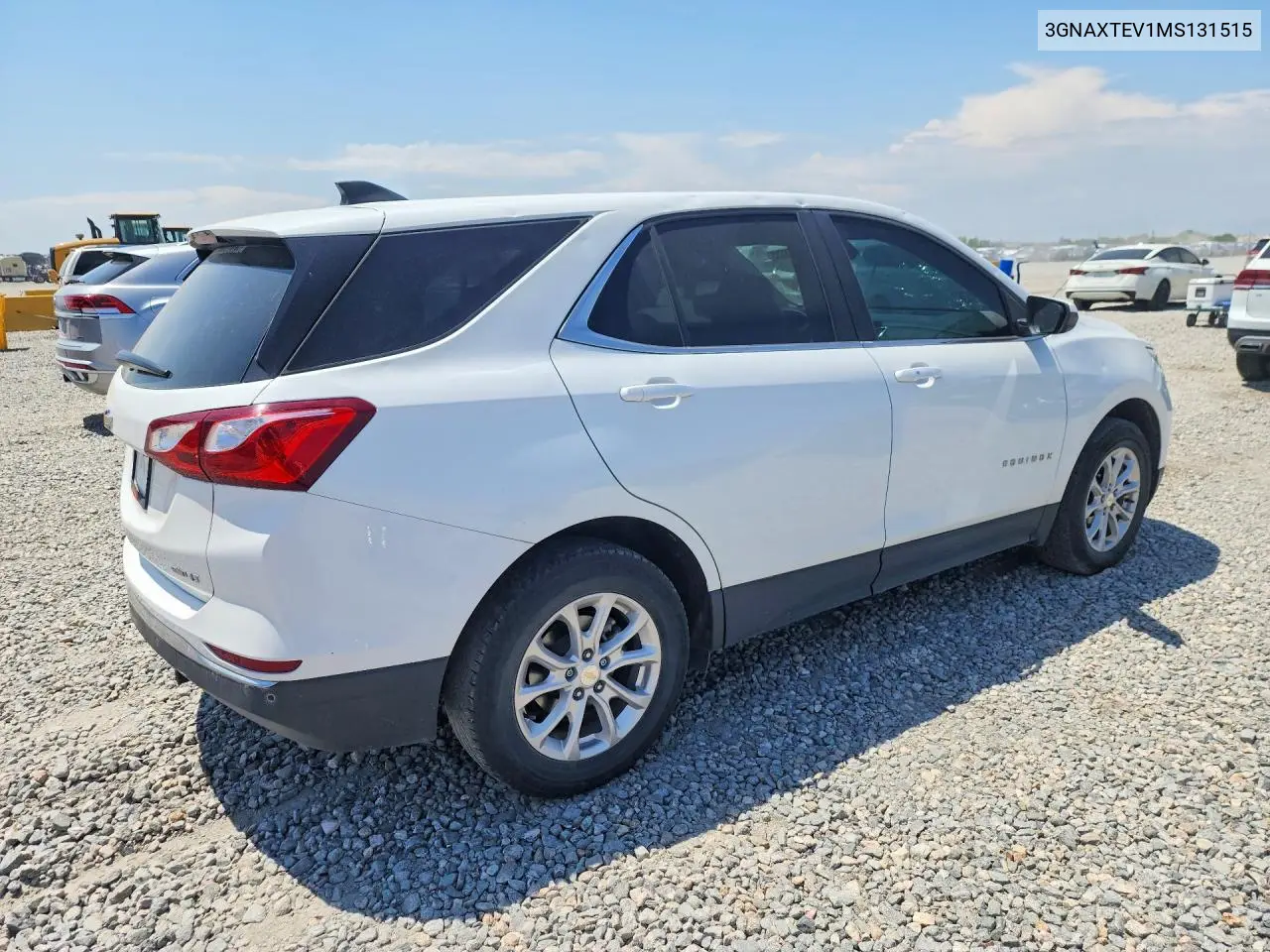 2021 Chevrolet Equinox Lt VIN: 3GNAXTEV1MS131515 Lot: 61958886