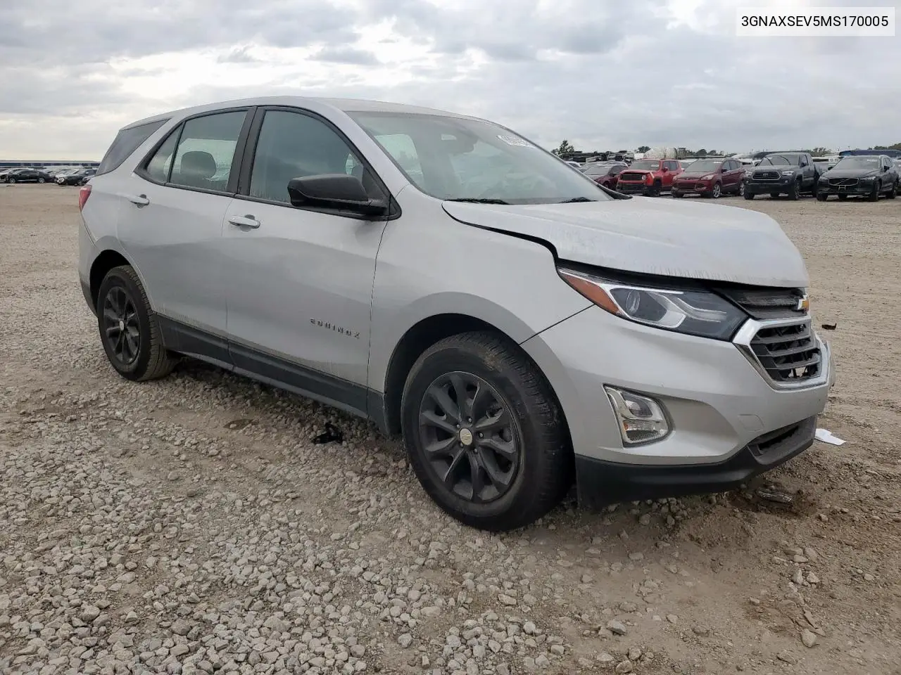 3GNAXSEV5MS170005 2021 Chevrolet Equinox Ls