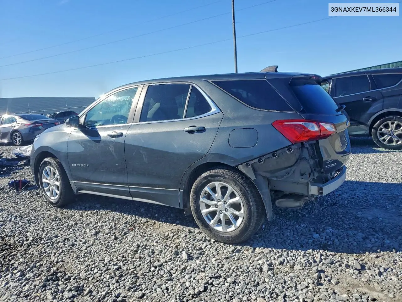3GNAXKEV7ML366344 2021 Chevrolet Equinox Lt