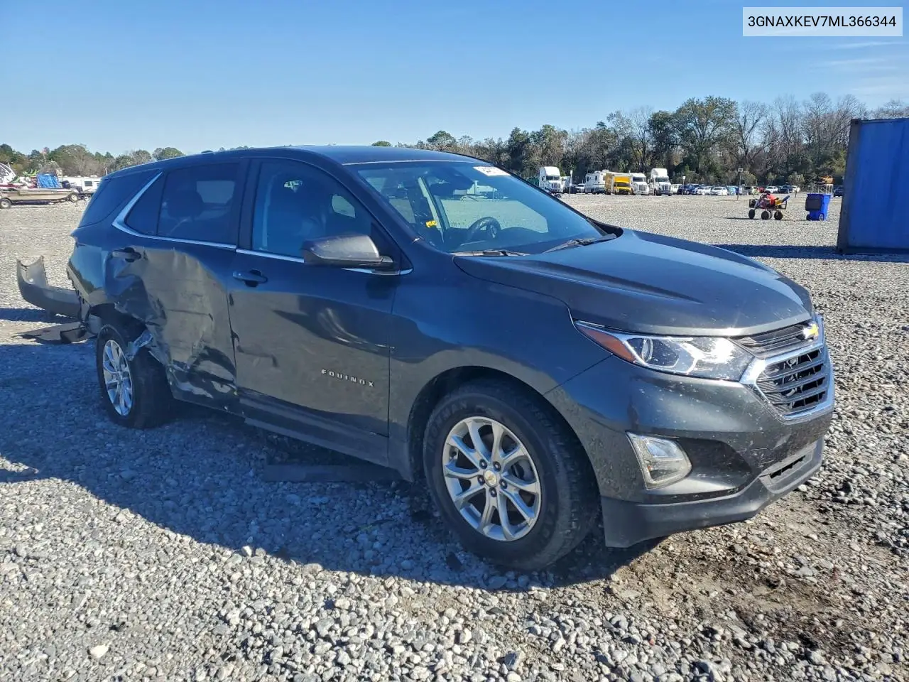 3GNAXKEV7ML366344 2021 Chevrolet Equinox Lt