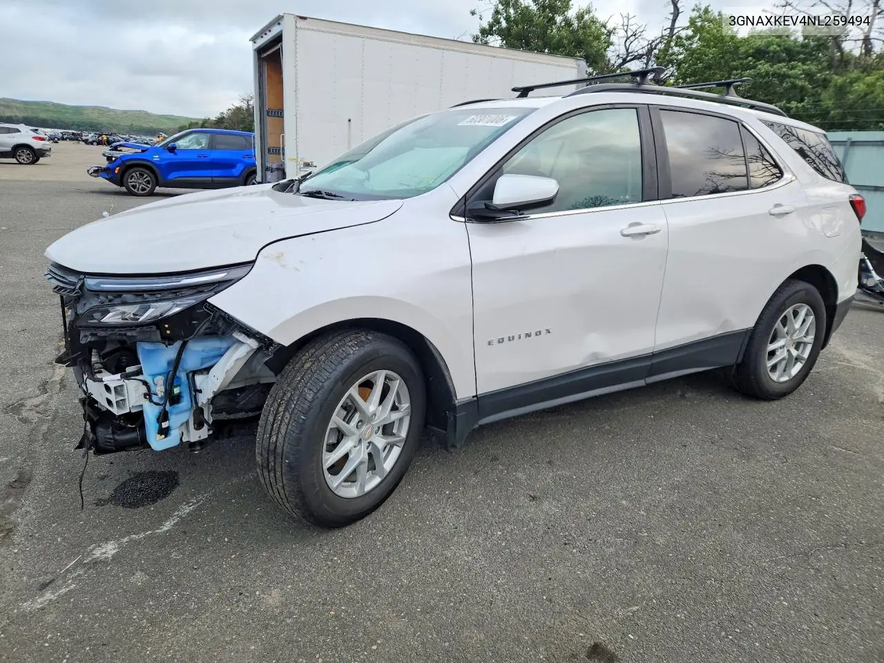 2022 Chevrolet Equinox Lt VIN: 3GNAXKEV4NL259494 Lot: 60301006