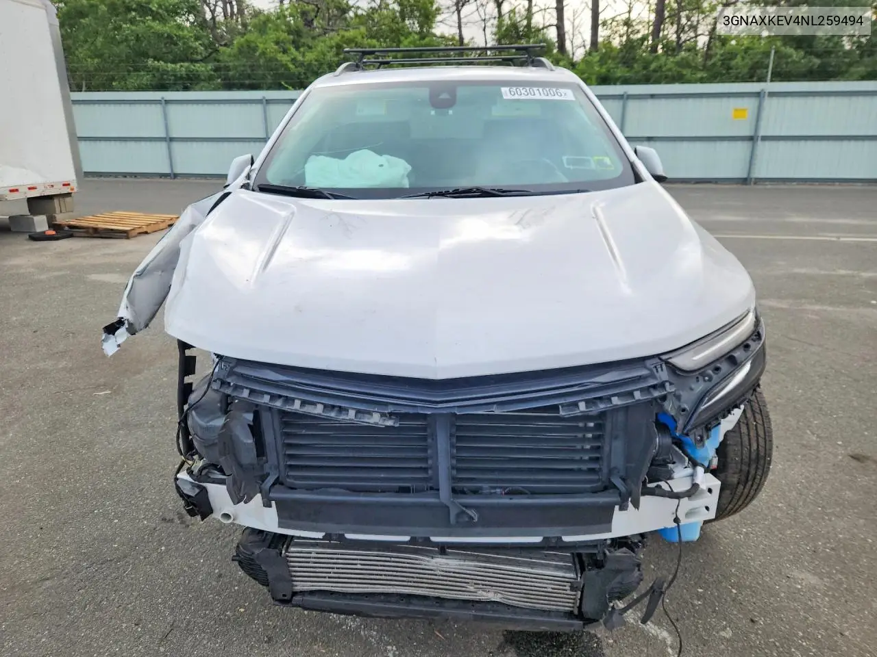 2022 Chevrolet Equinox Lt VIN: 3GNAXKEV4NL259494 Lot: 60301006