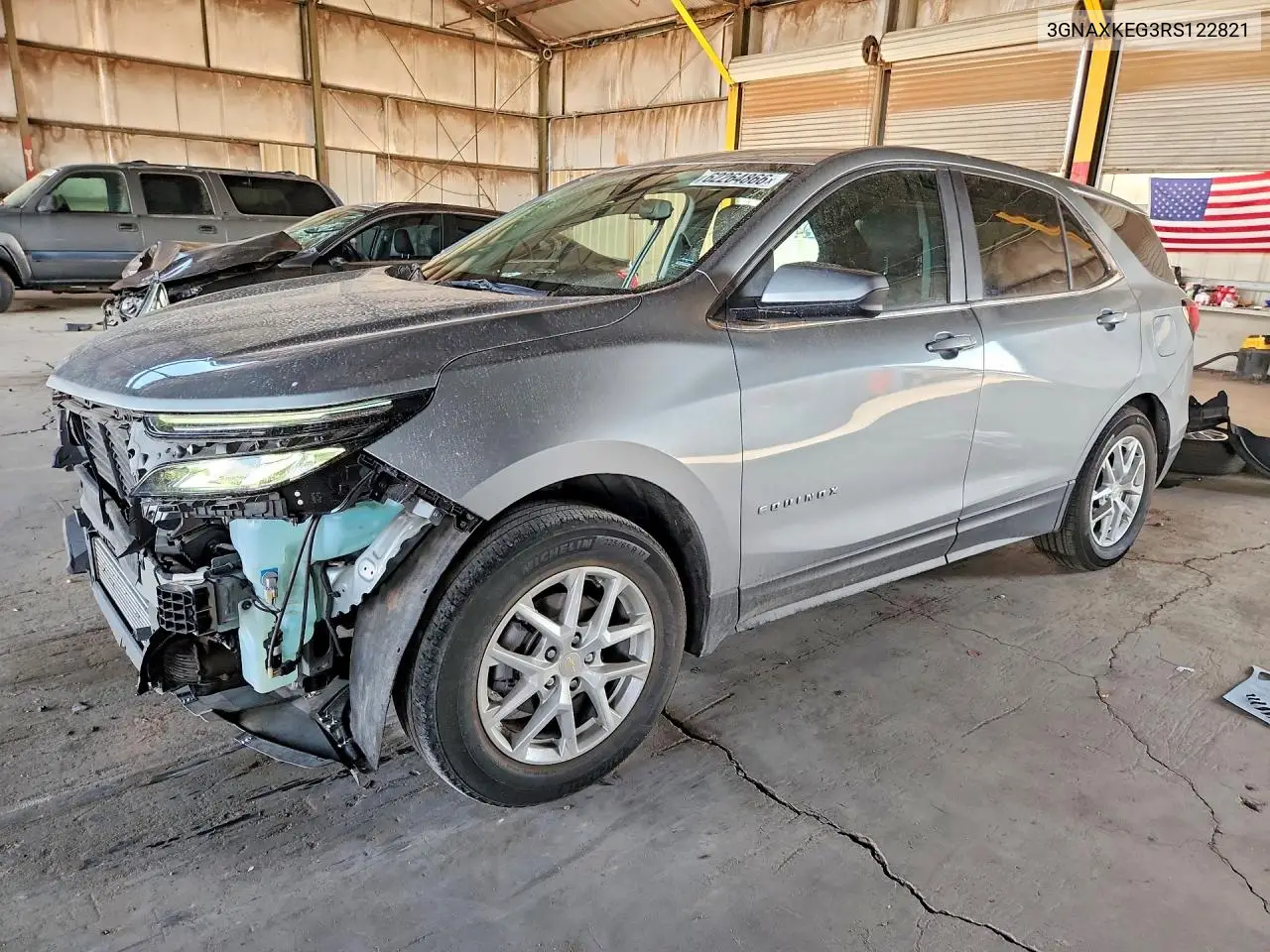 2024 Chevrolet Equinox Lt VIN: 3GNAXKEG3RS122821 Lot: 62264866