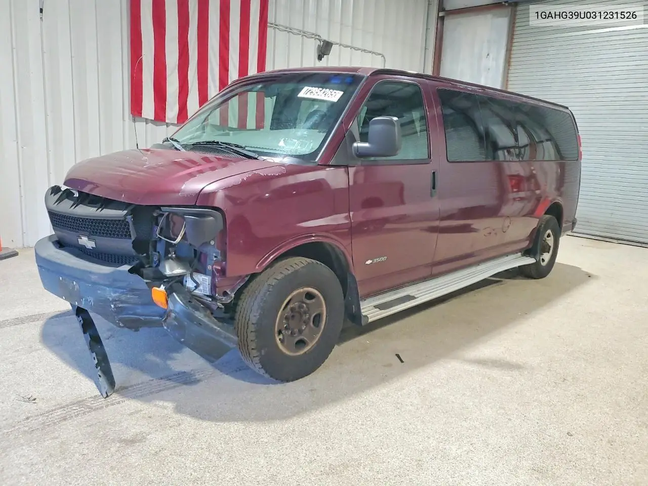 2003 Chevrolet Express G3500 VIN: 1GAHG39U031231526 Lot: 72954265