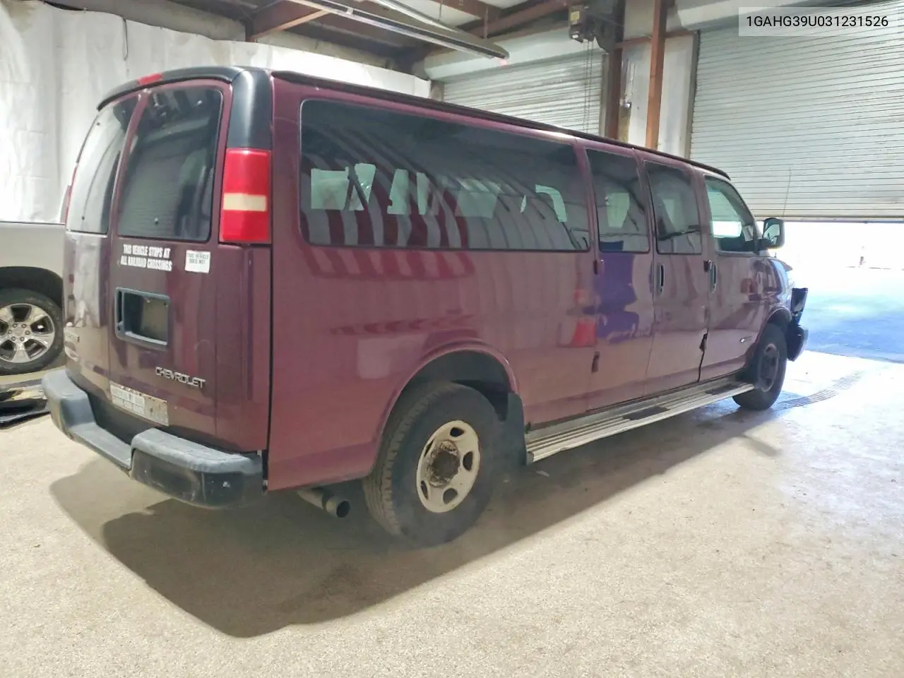 2003 Chevrolet Express G3500 VIN: 1GAHG39U031231526 Lot: 72954265