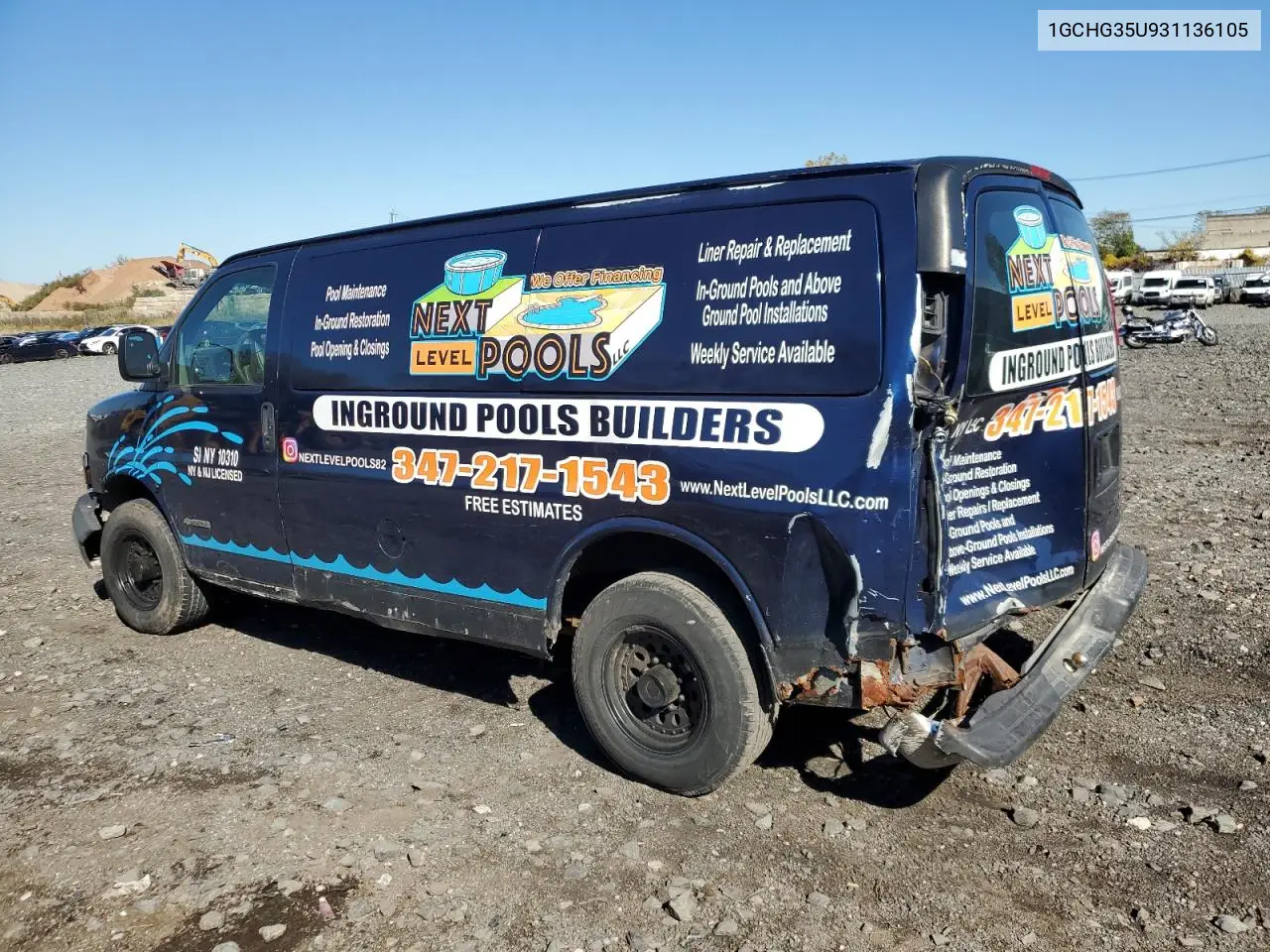 1GCHG35U931136105 2003 Chevrolet Express Utility / Service Van