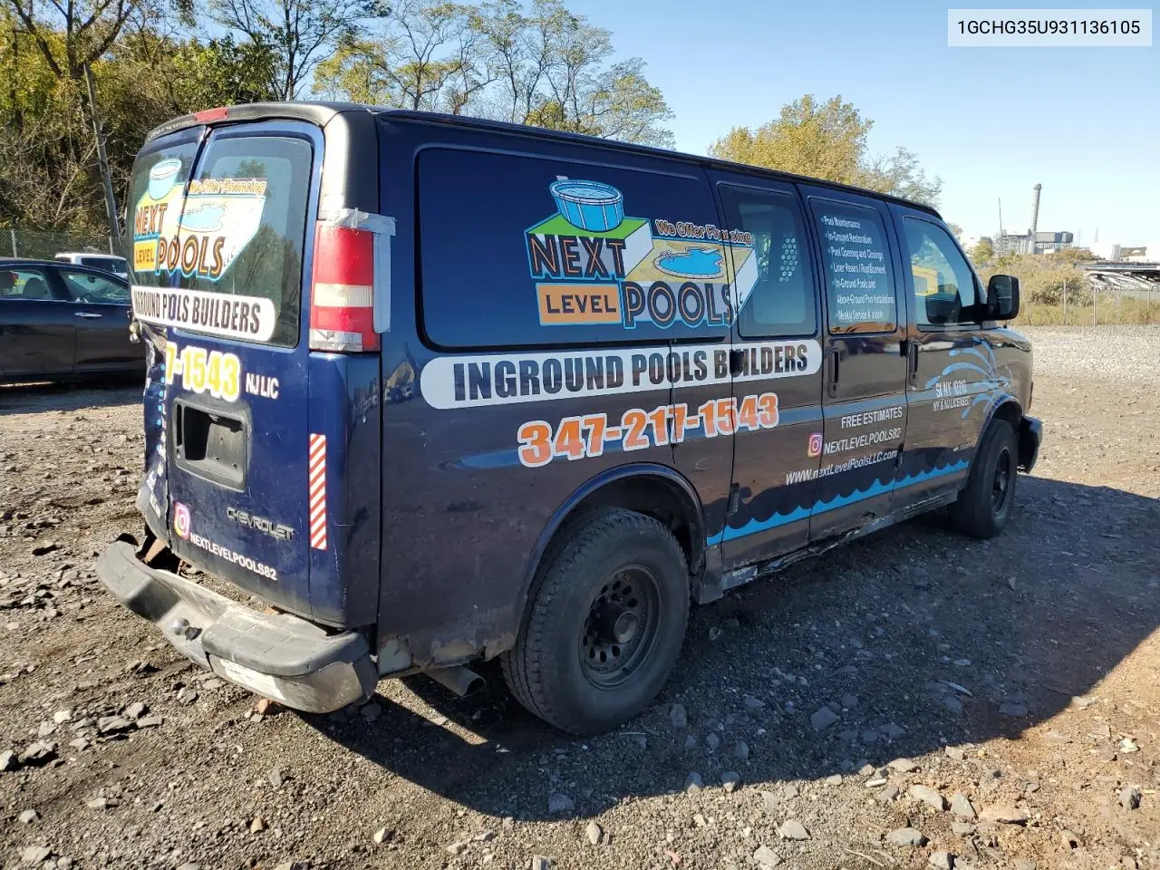 1GCHG35U931136105 2003 Chevrolet Express Utility / Service Van