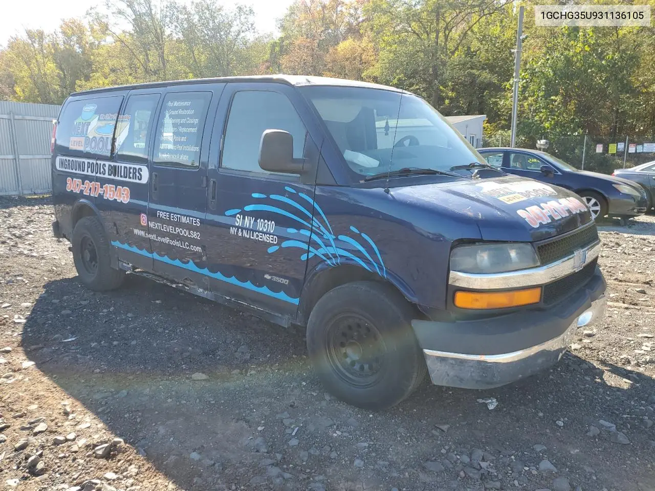 1GCHG35U931136105 2003 Chevrolet Express Utility / Service Van