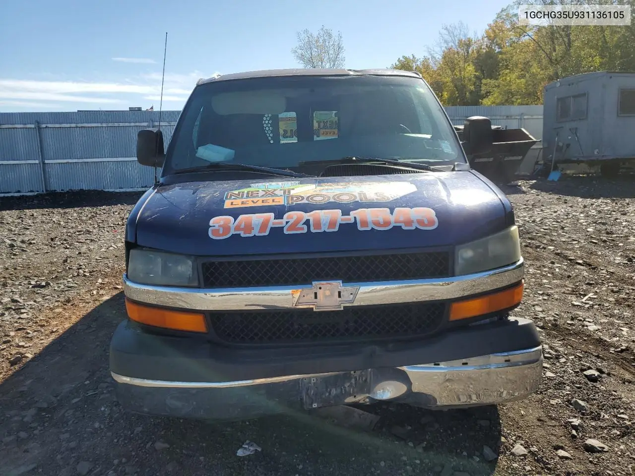 1GCHG35U931136105 2003 Chevrolet Express Utility / Service Van