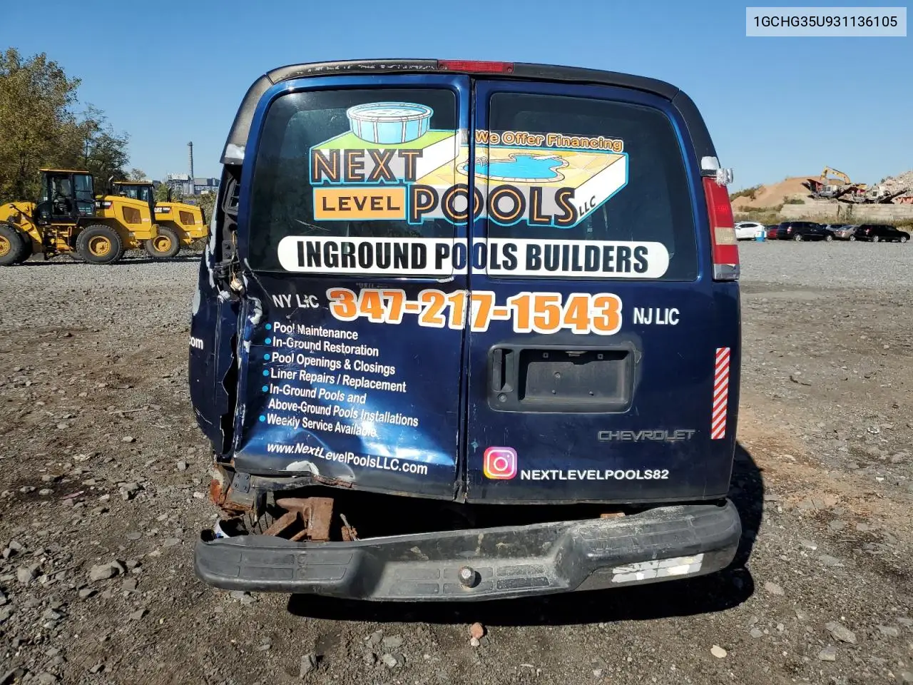1GCHG35U931136105 2003 Chevrolet Express Utility / Service Van