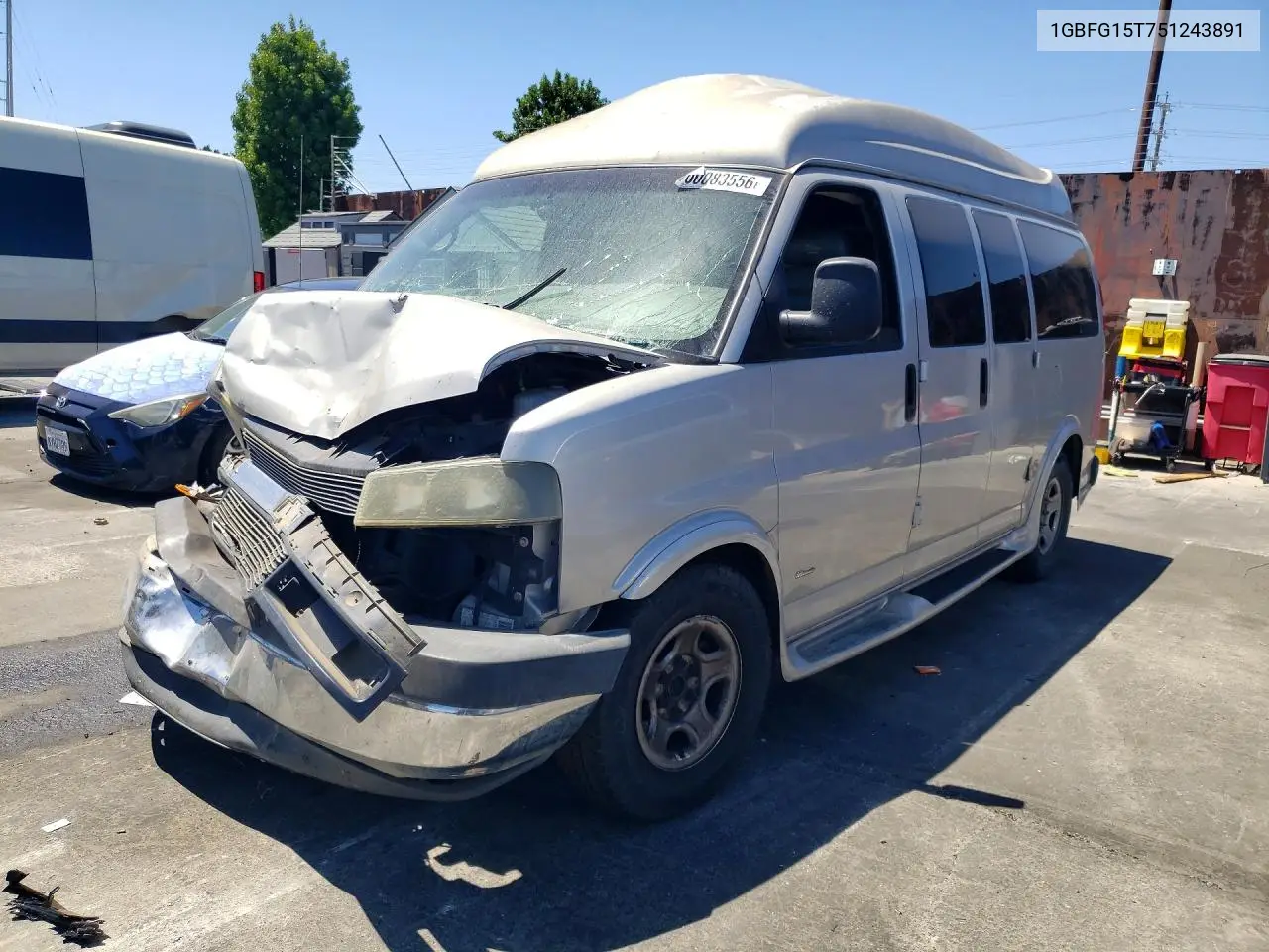 2005 Chevrolet Express G1500 VIN: 1GBFG15T751243891 Lot: 60083556