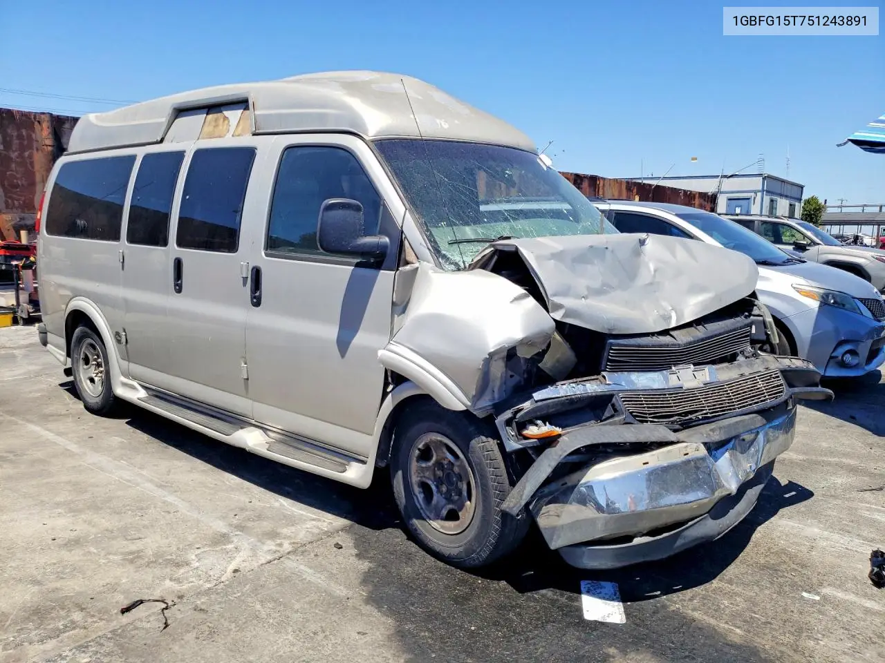2005 Chevrolet Express G1500 VIN: 1GBFG15T751243891 Lot: 60083556