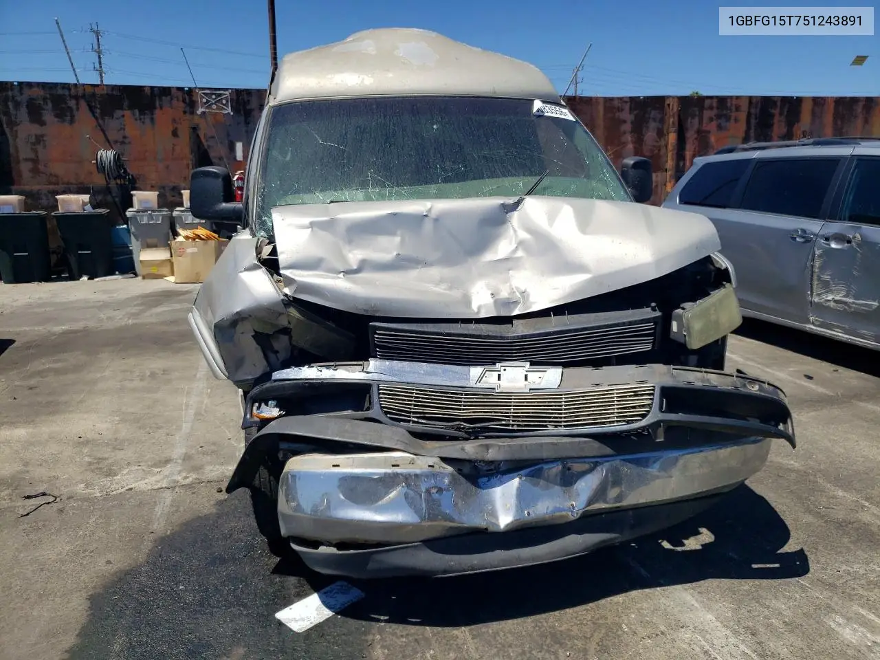 2005 Chevrolet Express G1500 VIN: 1GBFG15T751243891 Lot: 60083556