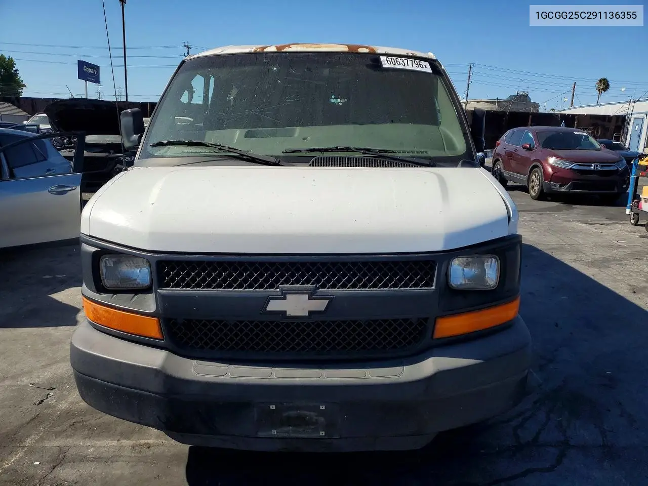 2009 Chevrolet Express G2500 VIN: 1GCGG25C291136355 Lot: 60637796