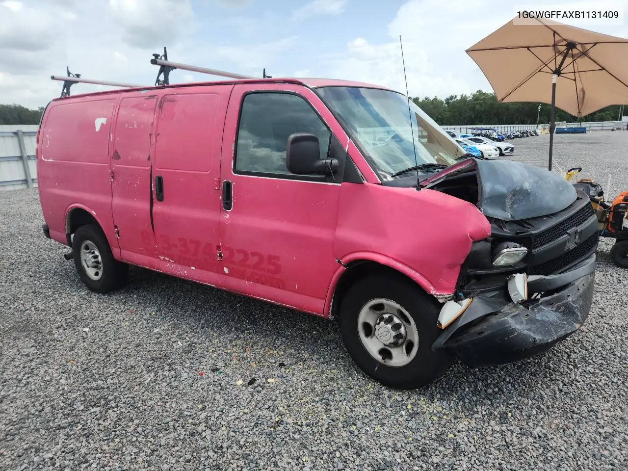 2011 Chevrolet Express G2500 VIN: 1GCWGFFAXB1131409 Lot: 61087466