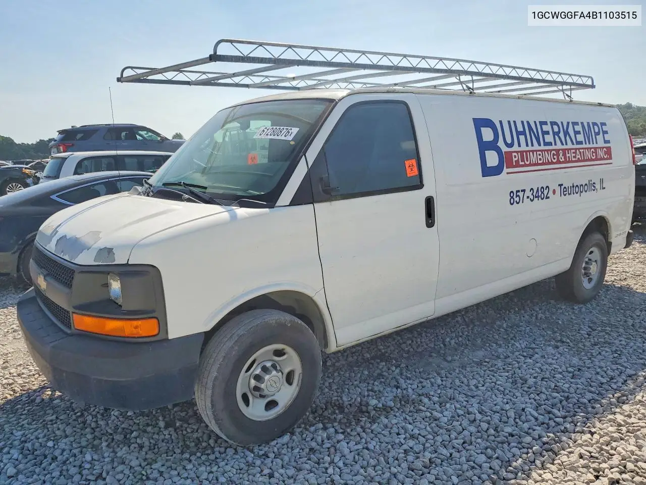 2011 Chevrolet Express G2500 VIN: 1GCWGGFA4B1103515 Lot: 61280876