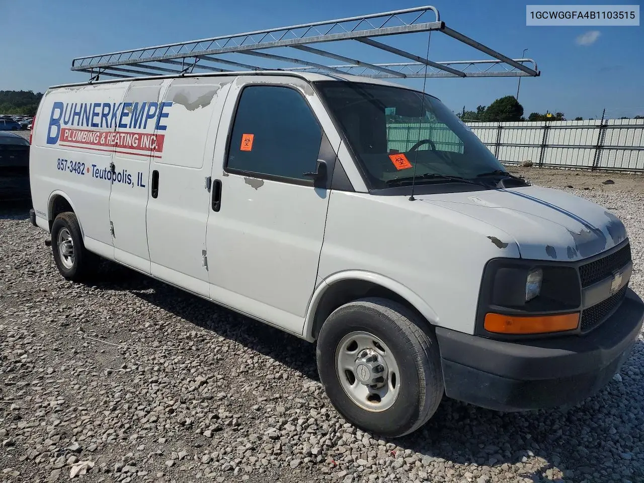 2011 Chevrolet Express G2500 VIN: 1GCWGGFA4B1103515 Lot: 61280876