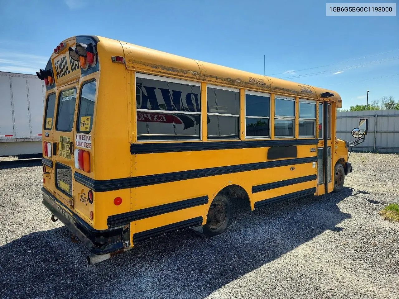 2012 Chevrolet Express G4 - School Bus VIN: 1GB6G5BG0C1198000 Lot: 56178256