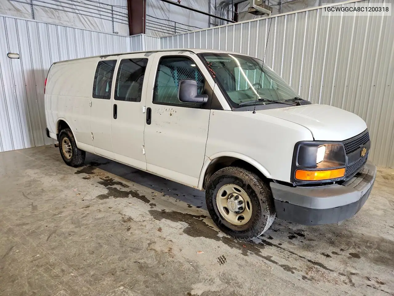 2012 Chevrolet Express 2500 Cargo Delivery Van VIN: 1GCWGGCA8C1200318 Lot: 60435386