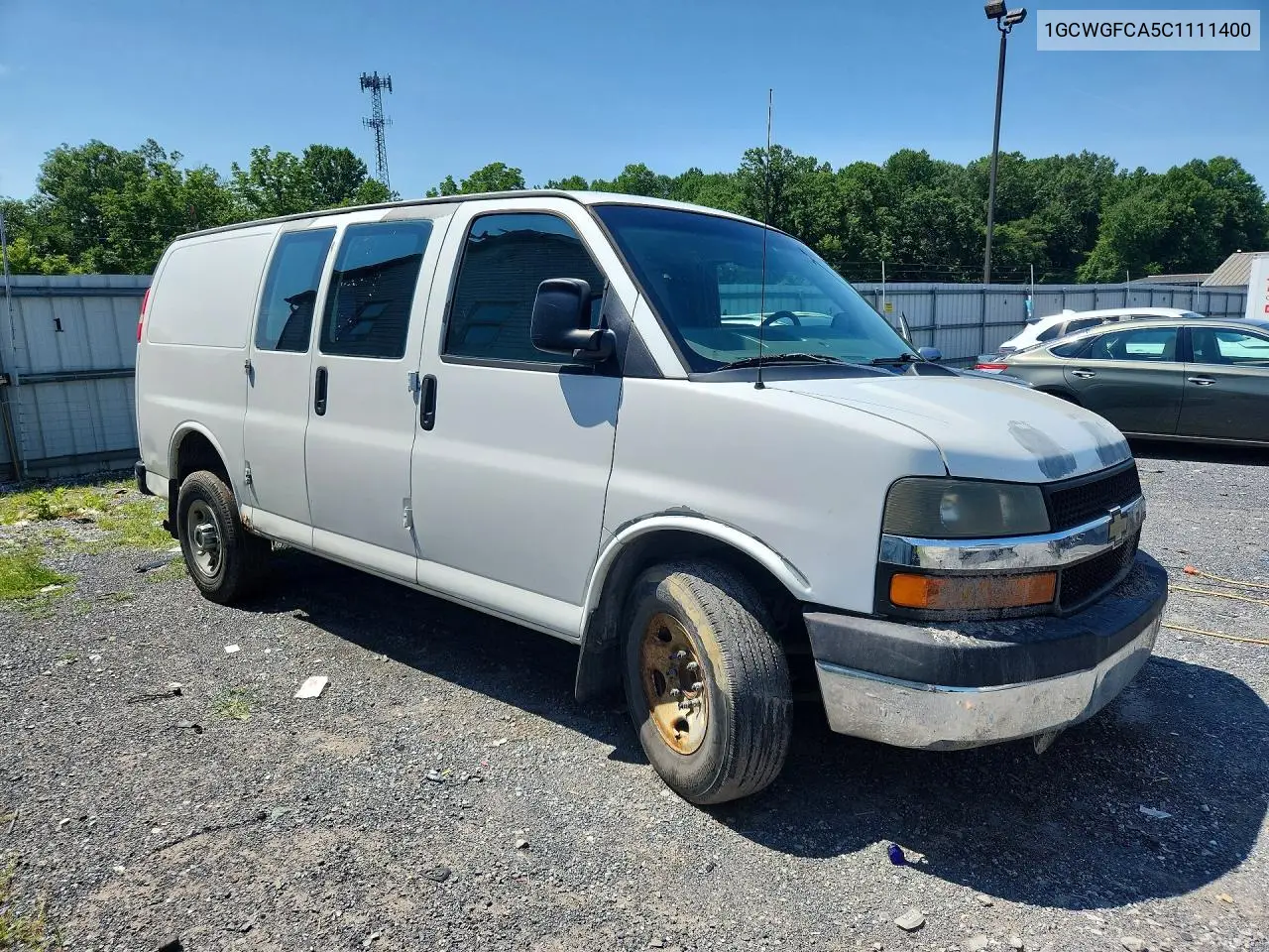 2012 Chevrolet Express G2500 VIN: 1GCWGFCA5C1111400 Lot: 60530656