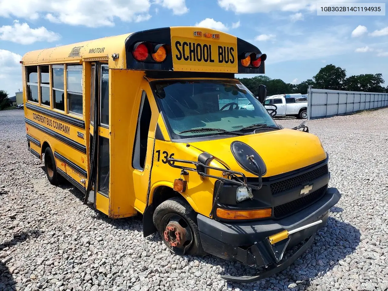 2012 Chevrolet Express - Bus VIN: 1GB3G2BL4C1194935 Lot: 60603026