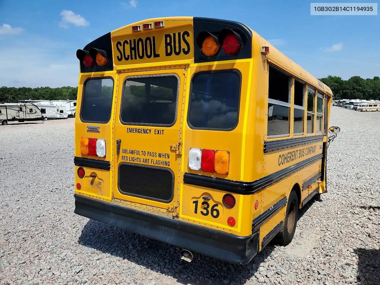 2012 Chevrolet Express - Bus VIN: 1GB3G2BL4C1194935 Lot: 60603026
