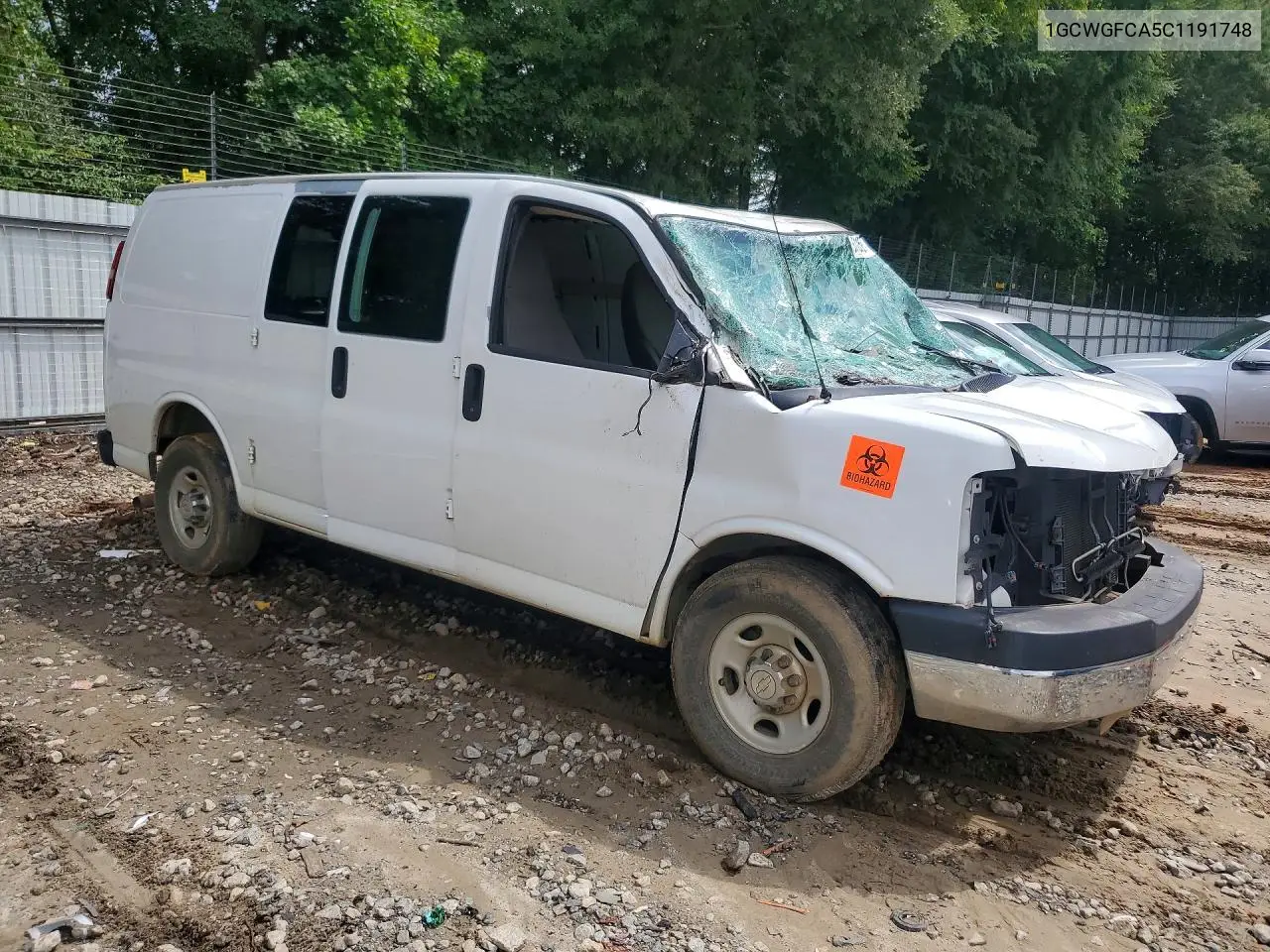 2012 Chevrolet Express G2500 VIN: 1GCWGFCA5C1191748 Lot: 61157596