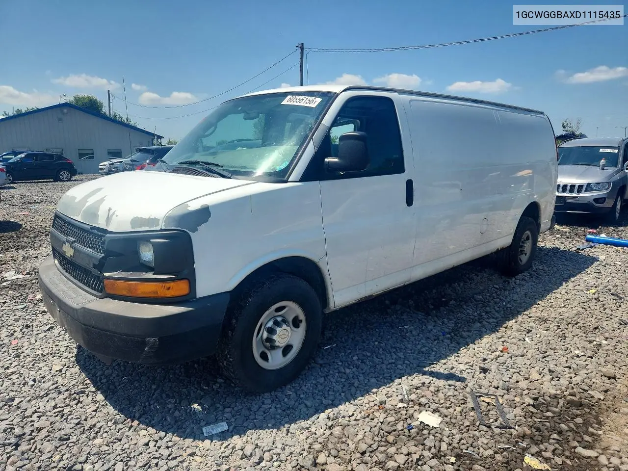 2013 Chevrolet Express G2500 VIN: 1GCWGGBAXD1115435 Lot: 60556156