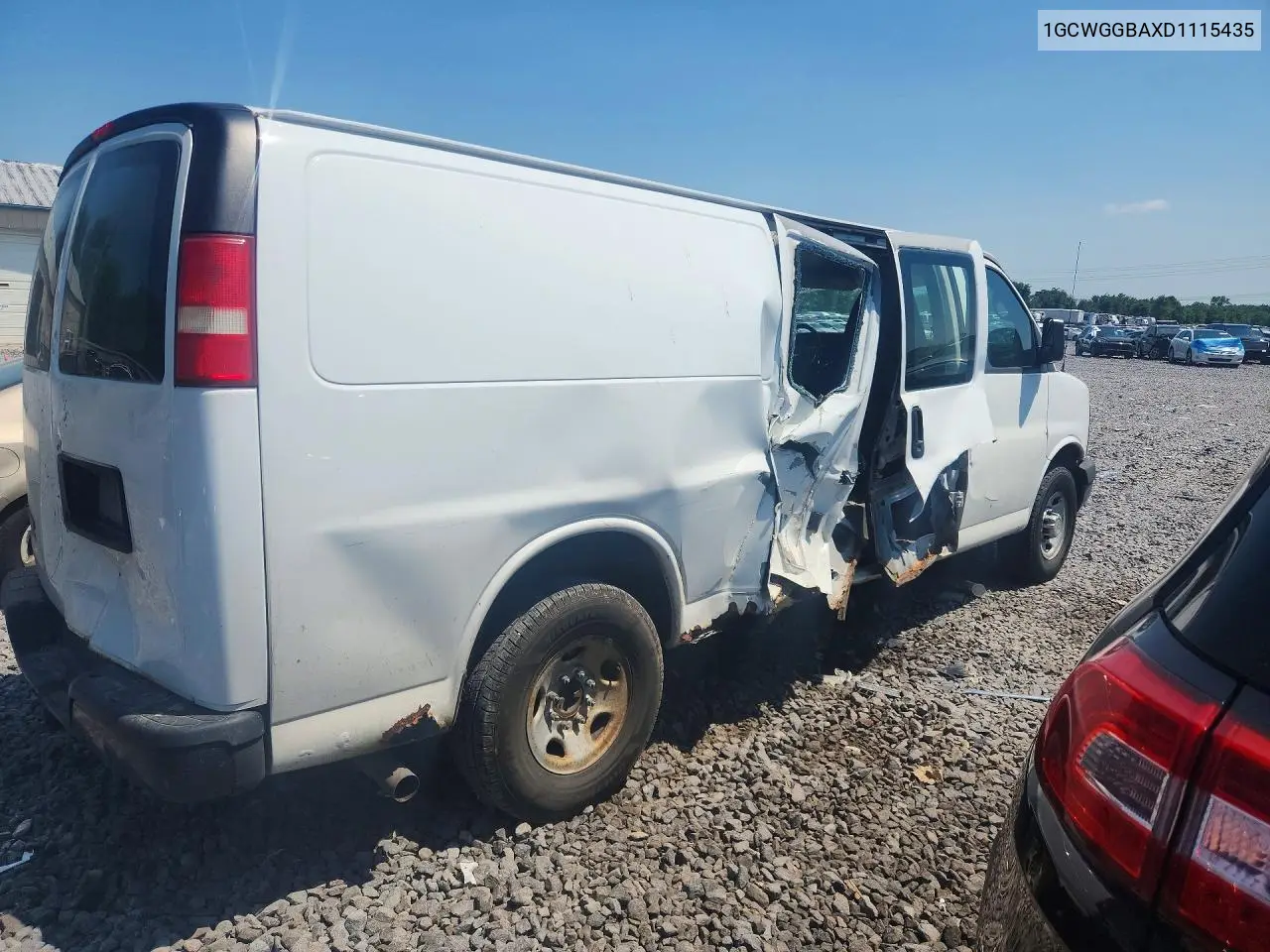 2013 Chevrolet Express G2500 VIN: 1GCWGGBAXD1115435 Lot: 60556156