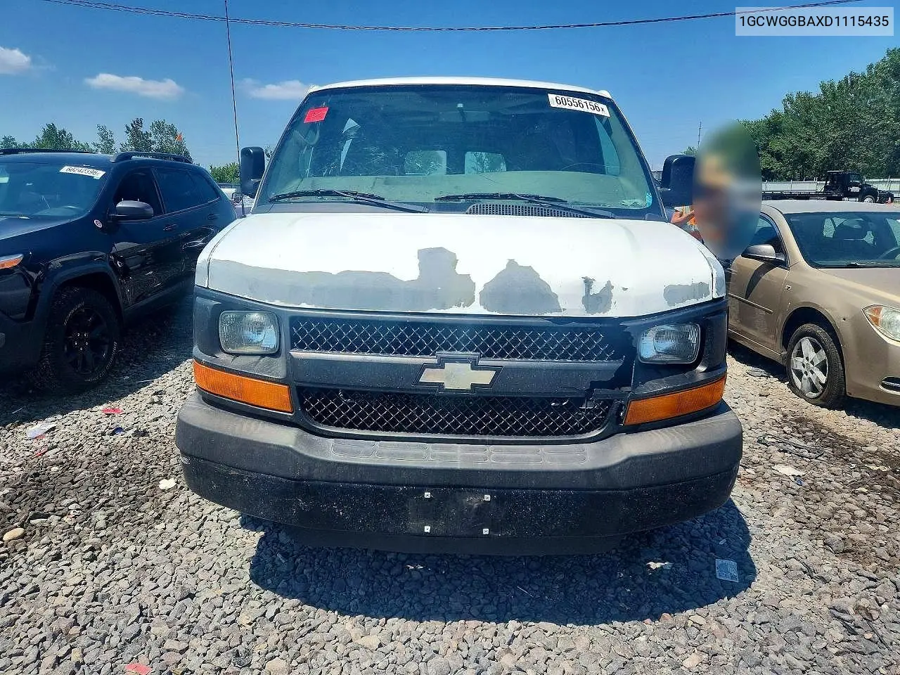 2013 Chevrolet Express G2500 VIN: 1GCWGGBAXD1115435 Lot: 60556156