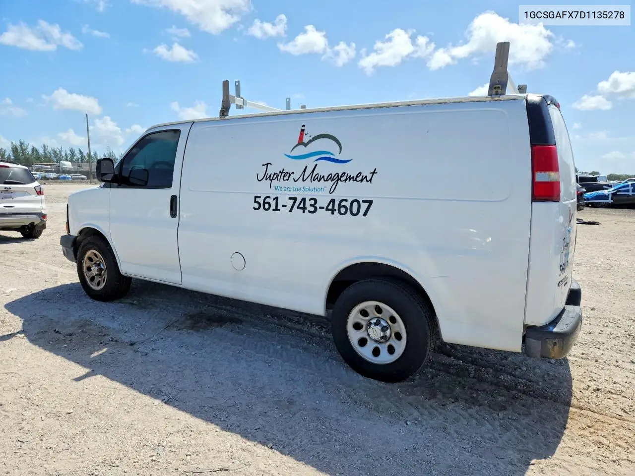 2013 Chevrolet Express G1500 VIN: 1GCSGAFX7D1135278 Lot: 61725016