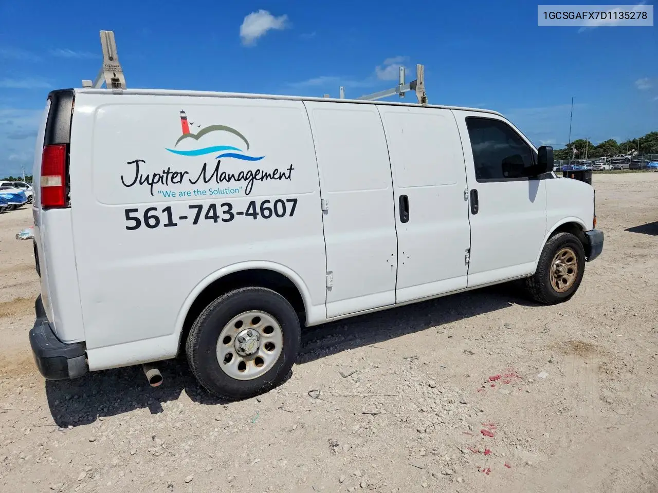 2013 Chevrolet Express G1500 VIN: 1GCSGAFX7D1135278 Lot: 61725016