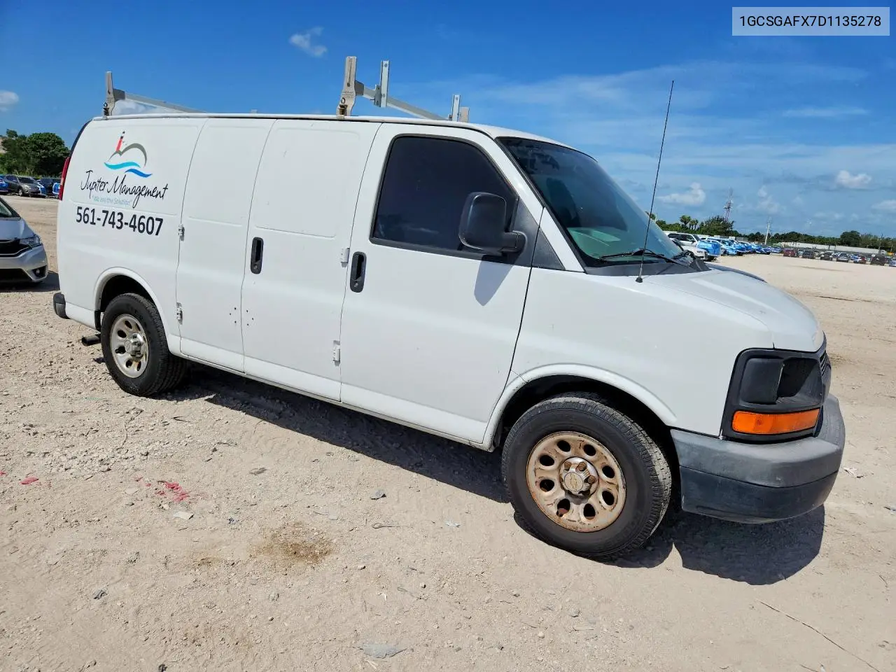 2013 Chevrolet Express G1500 VIN: 1GCSGAFX7D1135278 Lot: 61725016