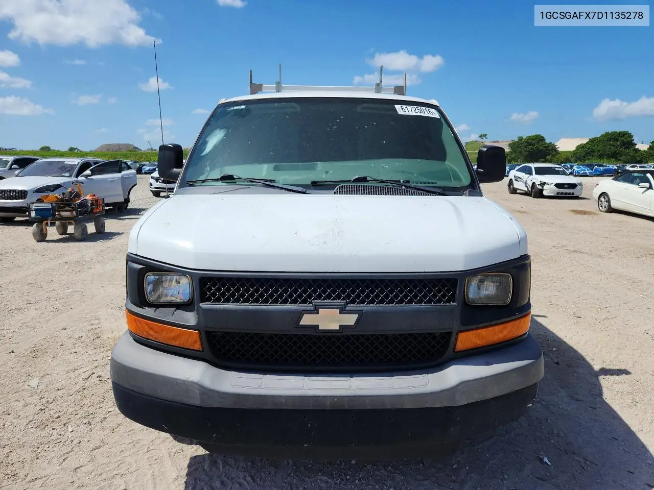 2013 Chevrolet Express G1500 VIN: 1GCSGAFX7D1135278 Lot: 61725016