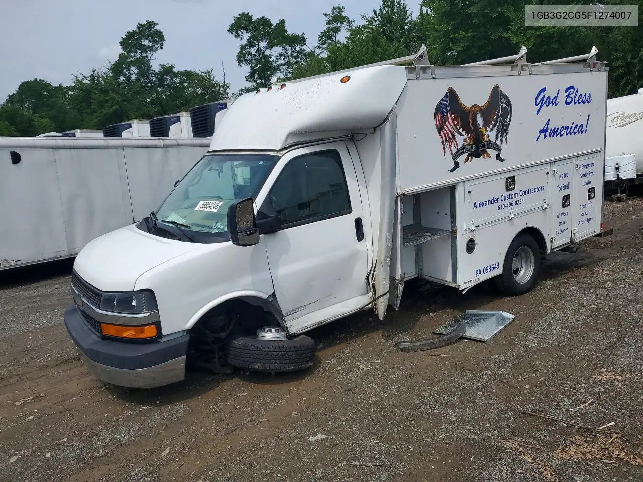 2015 Chevrolet Express Delivery Truck VIN: 1GB3G2CG5F1274007 Lot: 59954246