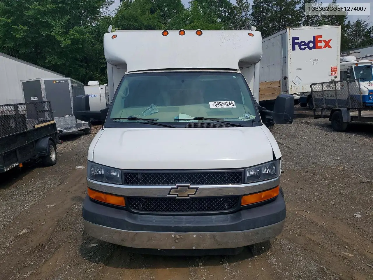 2015 Chevrolet Express Delivery Truck VIN: 1GB3G2CG5F1274007 Lot: 59954246