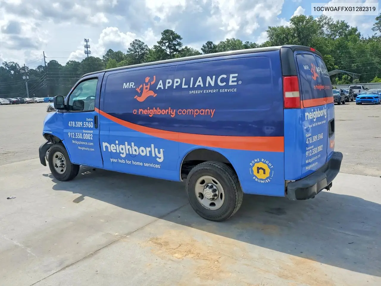 2016 Chevrolet Express G2500 VIN: 1GCWGAFFXG1282319 Lot: 56285306