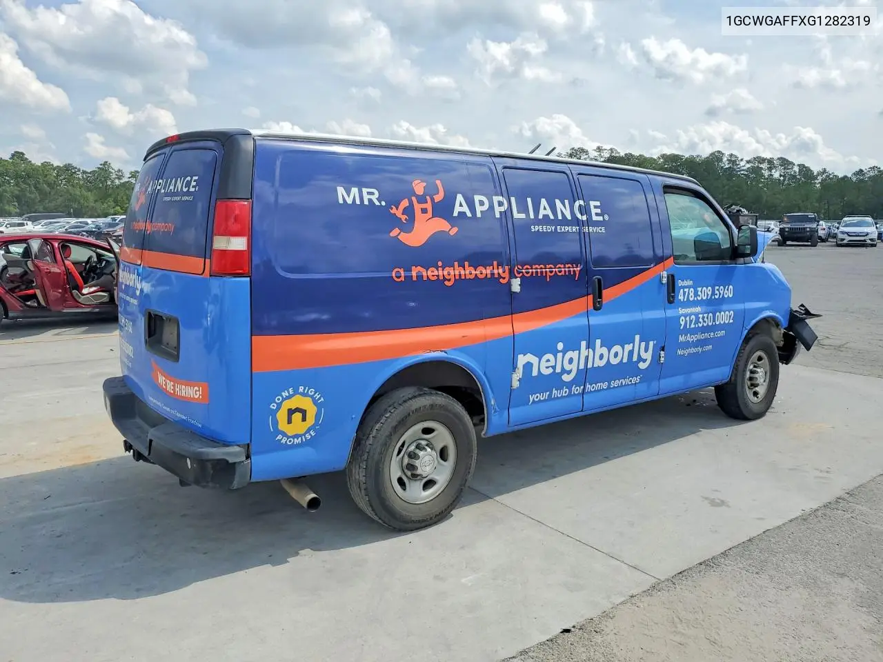 2016 Chevrolet Express G2500 VIN: 1GCWGAFFXG1282319 Lot: 56285306