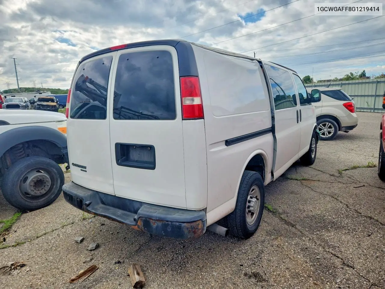 2016 Chevrolet Express G2500 VIN: 1GCWGAFF8G1219414 Lot: 57013906