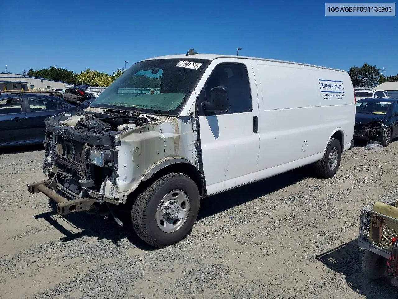 2016 Chevrolet Express G2500 VIN: 1GCWGBFF0G1135903 Lot: 60941796