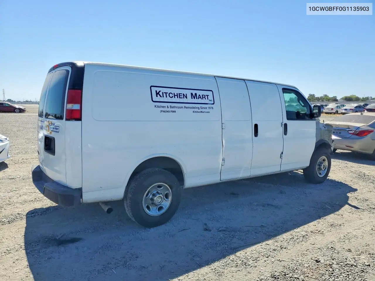 2016 Chevrolet Express G2500 VIN: 1GCWGBFF0G1135903 Lot: 60941796