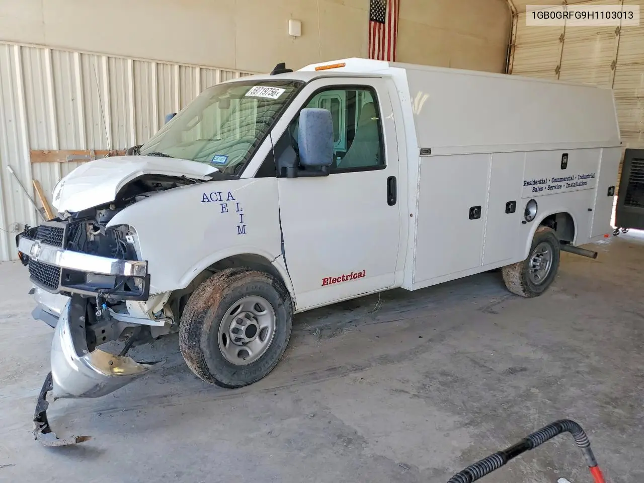 2017 Chevrolet Express G3500 VIN: 1GB0GRFG9H1103013 Lot: 59719756