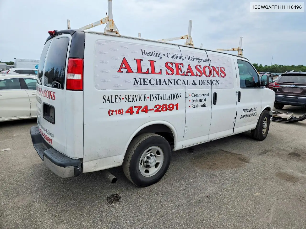 2017 Chevrolet Express G2500 VIN: 1GCWGAFF1H1116496 Lot: 60249256