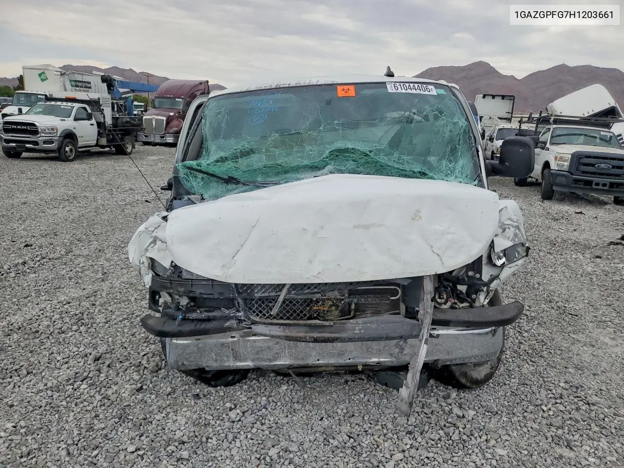 2017 Chevrolet Express G3500 Lt VIN: 1GAZGPFG7H1203661 Lot: 61044406