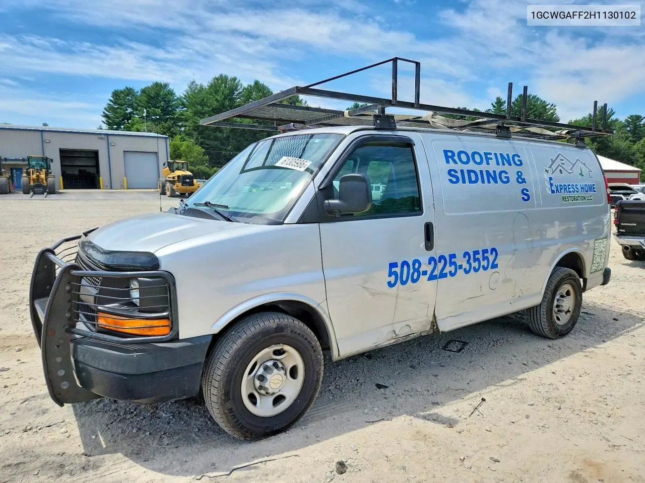 2017 Chevrolet Express G2500 VIN: 1GCWGAFF2H1130102 Lot: 61305986