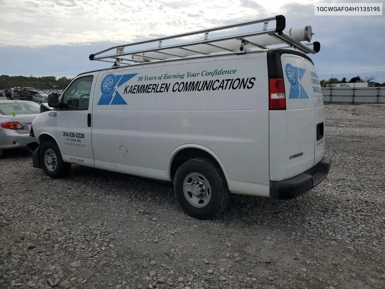 1GCWGAFG4H1135195 2017 Chev Express G2500